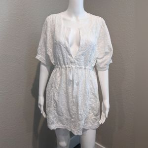 GRAHAM & SPENCER white embroidered cover up top